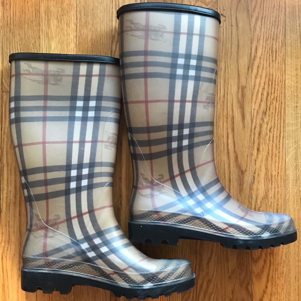 Burberry rain boots